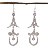 Siti Purple Stud Earrings for Everyday Glam Amethyst Purple Stud